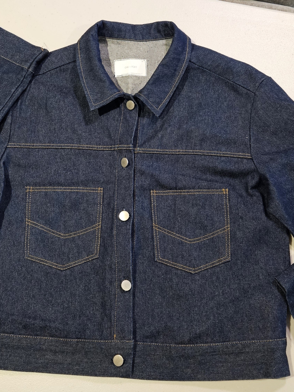 OAK + FORT Dark Indigo Denim Jacket